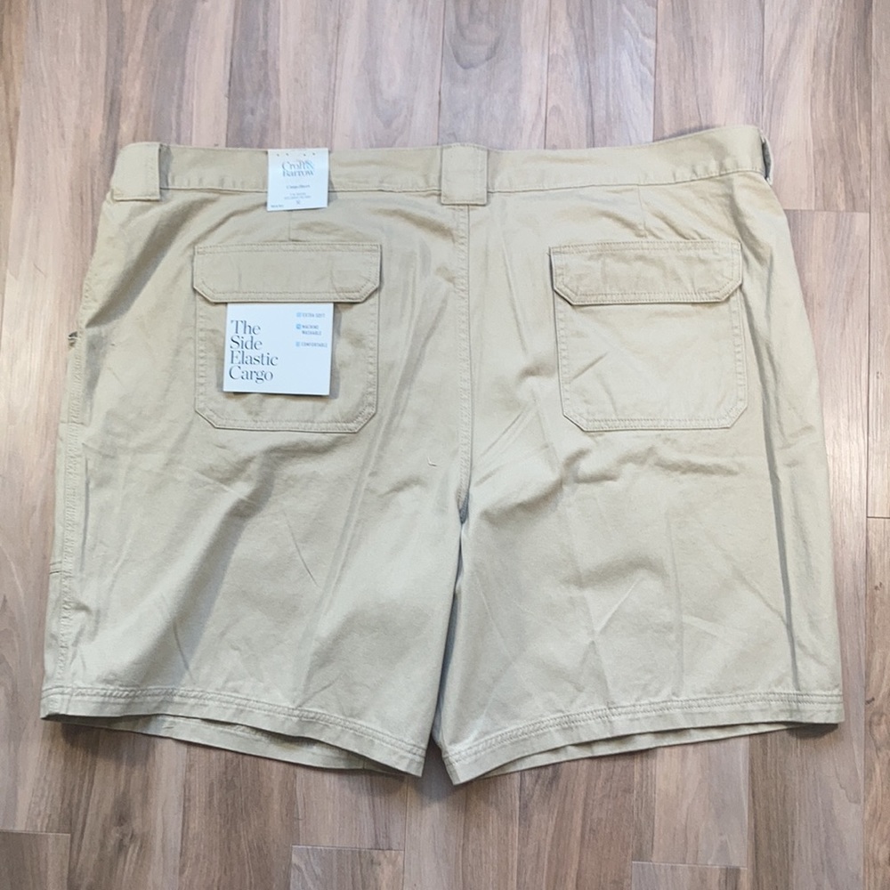 NWT Side elastic tan cargo short Croft & barrow size 52 or 46 - Picture 14 of 16